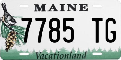 ME license plate 7785TG