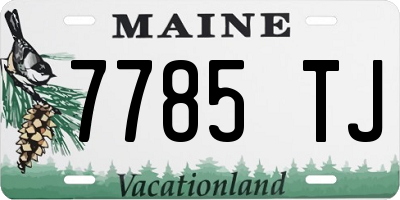 ME license plate 7785TJ