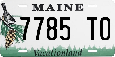 ME license plate 7785TO