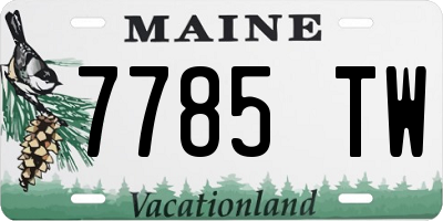ME license plate 7785TW