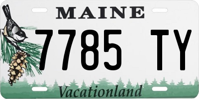 ME license plate 7785TY