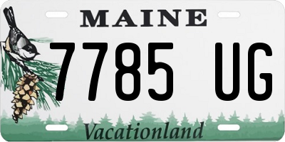 ME license plate 7785UG