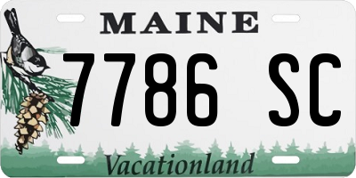 ME license plate 7786SC