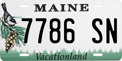 ME license plate 7786SN