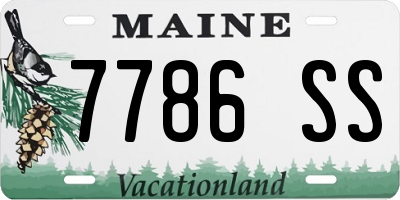 ME license plate 7786SS