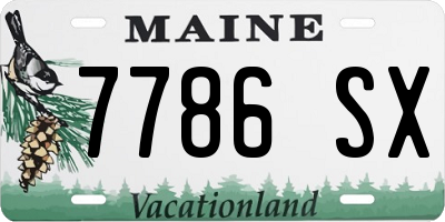 ME license plate 7786SX