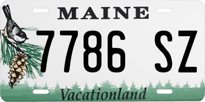 ME license plate 7786SZ