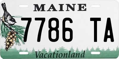 ME license plate 7786TA