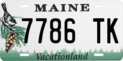 ME license plate 7786TK