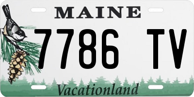ME license plate 7786TV