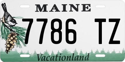 ME license plate 7786TZ