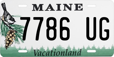 ME license plate 7786UG