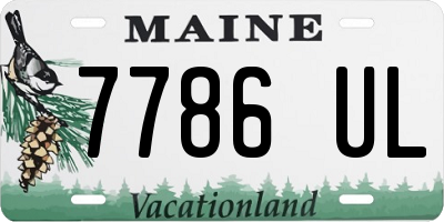 ME license plate 7786UL