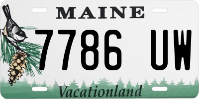 ME license plate 7786UW