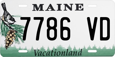 ME license plate 7786VD