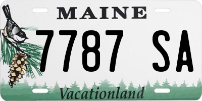 ME license plate 7787SA