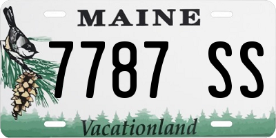 ME license plate 7787SS