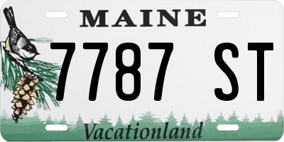 ME license plate 7787ST
