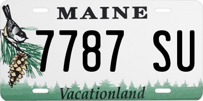ME license plate 7787SU