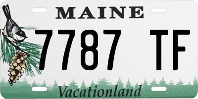ME license plate 7787TF