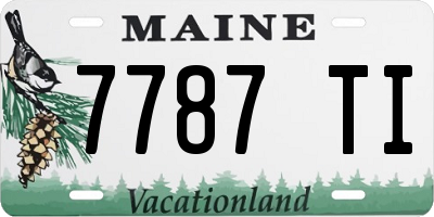 ME license plate 7787TI