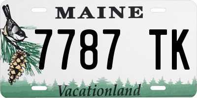 ME license plate 7787TK