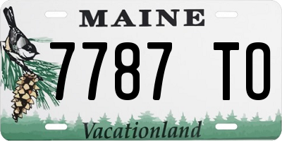 ME license plate 7787TO