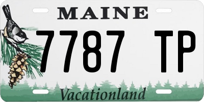ME license plate 7787TP