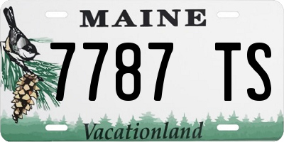 ME license plate 7787TS