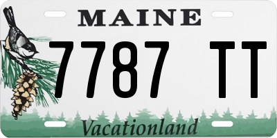 ME license plate 7787TT