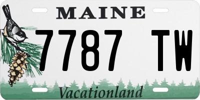 ME license plate 7787TW