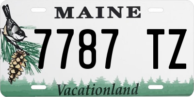 ME license plate 7787TZ