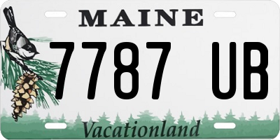 ME license plate 7787UB