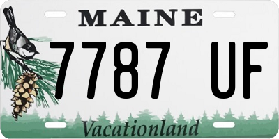 ME license plate 7787UF