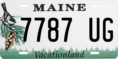 ME license plate 7787UG