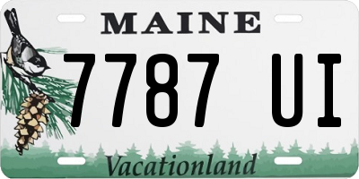 ME license plate 7787UI