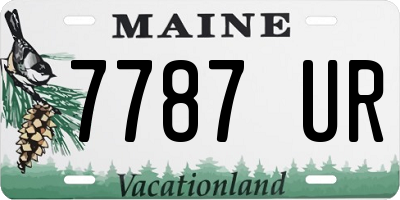 ME license plate 7787UR