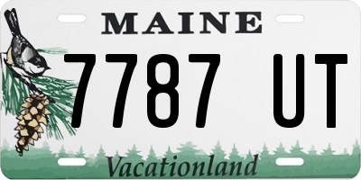 ME license plate 7787UT