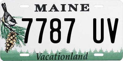 ME license plate 7787UV