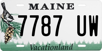 ME license plate 7787UW