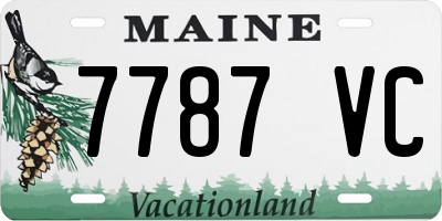 ME license plate 7787VC