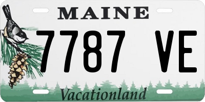 ME license plate 7787VE