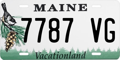 ME license plate 7787VG