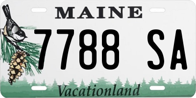 ME license plate 7788SA