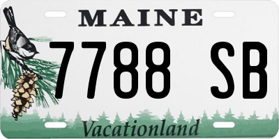 ME license plate 7788SB