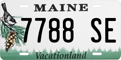 ME license plate 7788SE