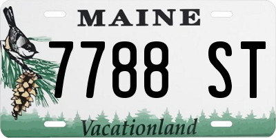 ME license plate 7788ST