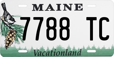 ME license plate 7788TC