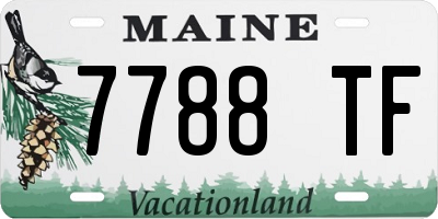 ME license plate 7788TF