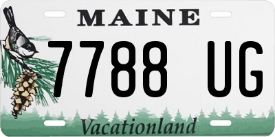 ME license plate 7788UG